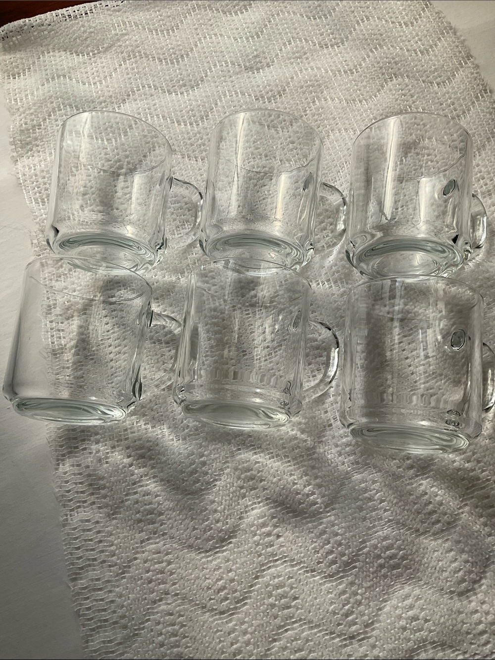 Clear Glass France Cappuccino Coffee Mugs Set of 6 - Picture 3 of 8